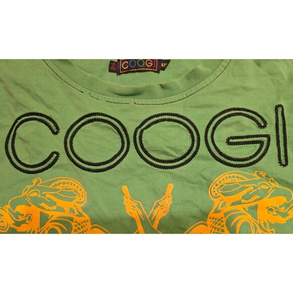 Coogi Mens Graphic T-Shirt 4XL Green Yellow Dragon Nautical Design Short Sleeve - Picture 9 of 10